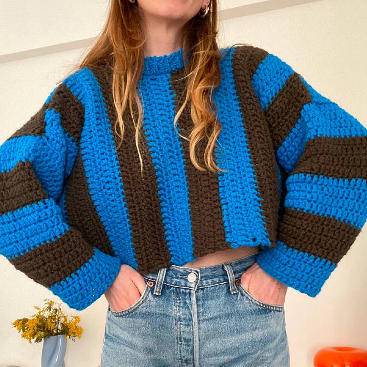 Häkelset Pop Corn Pullover Frauen von LePull - Image 4