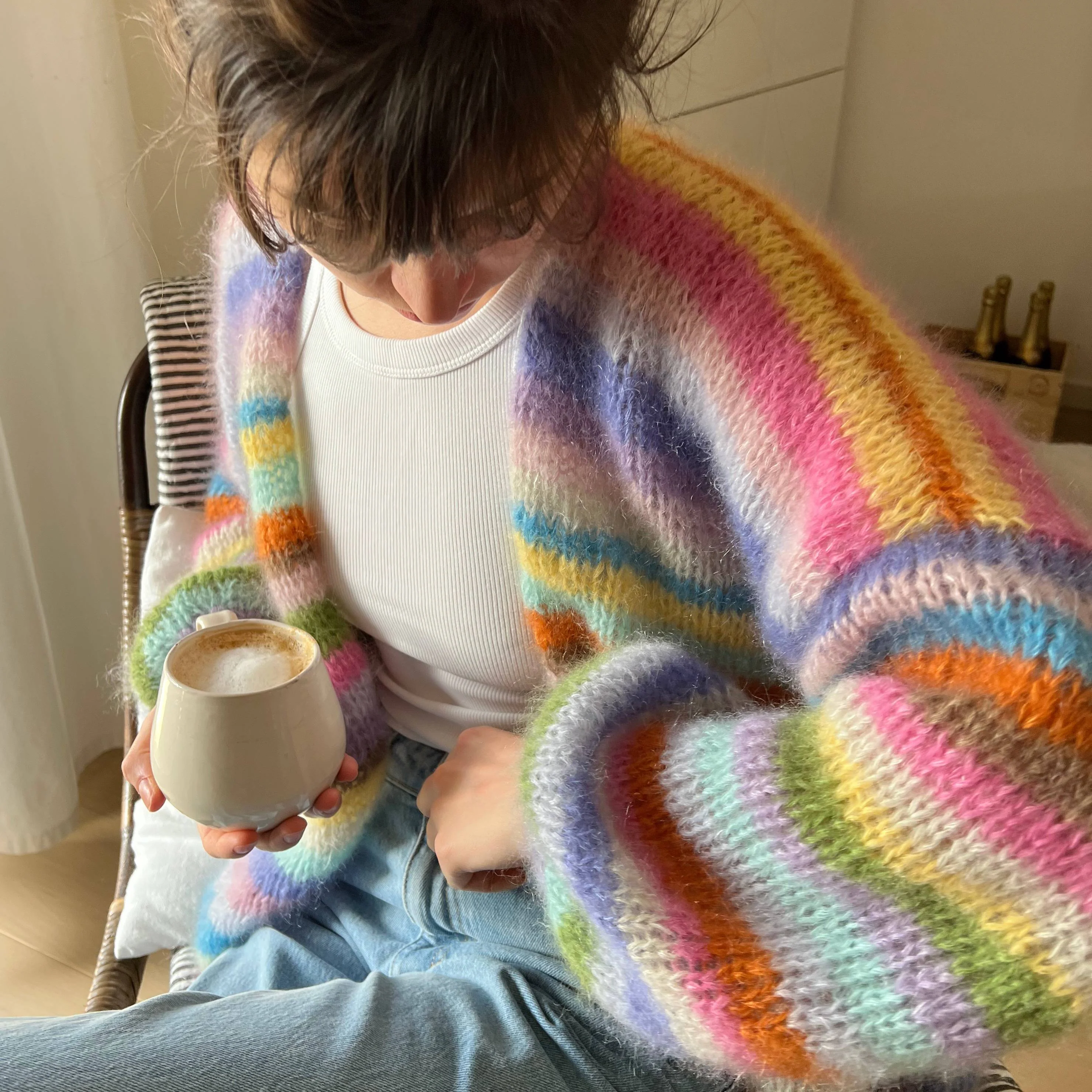 Strickset Rainbow Mohair Cardigan - Image 5